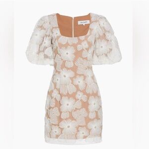 Elliatt “The New Bride” Bellamy Bridal Dress – Embellished Mesh, Puff Sleeves